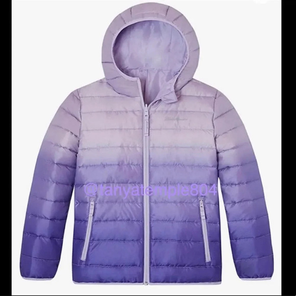 #7 Eddie Bauer Reversible Jacket Purple Size X-Small 5/6 NWT  Lightweight Hooded - Picture 1 of 16